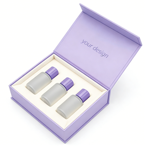 กล่องเครื่องสำอางพับได้แม่เหล็กสีชมพูพรีเมียม บรรจุภัณฑ์หรูหราสำหรับน้ำหอม เครื่องสำอาง ผลิตภัณฑ์ดูแลผิว และชุดของขวัญความงาม - Product Image 3