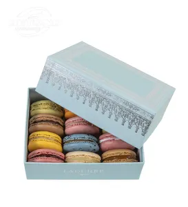 Caixa de embalagem personalizada luxuosa de chocolate, bolinhos, macaron, caixa de presente, armazenamento de macaron