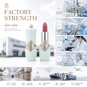 ลิปสติกเนื้อแมทสีเขียวเซจแบบฉลากส่วนตัว พร้อมโลโก้สั่งทำ บรรจุภัณฑ์ทรงนาฬิกาทรายสีทองโบราณ  วีแกน รับผลิตเครื่องสำอางแบบ OEM - Product Image 6