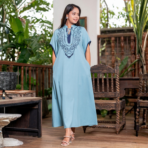 Durable Embroidered Luxury Maggie Sleeve <b>Bohemian</b> <b>Dress</b> Elegant <b>Maxi</b> Casual for Women - Product Image 3