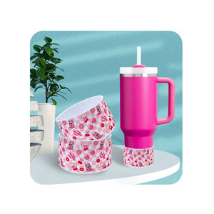 40oz Tumbler Bumper chai nước tay áo Bìa in nhiệt Silicone khởi động với Anti-Slip Bumper cho uống - Product Image 3