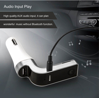 GXYKIT Reproductor MP3 para Auto con Carga Rápida USB, TF, AUX, Bluetooth, Modulador G7, Transmisor FM, Cargador Bluetooth