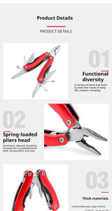 <b>Multi</b> <b>Tool</b> <b>Multi</b> Functional <b>Pliers</b> With Slide Switch Knife Screwdriver Stainless Steel Folding <b>Pliers</b> - Product Image 4