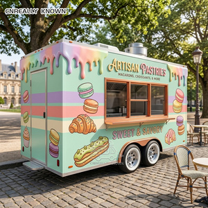 Remorque à yogourt glacé personnalisable, camion de restauration de qualité commerciale, chariot à desserts certifié CE - Product Image 5