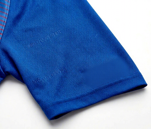 Camiseta de Fútbol para Hombre con Rayas Azules y Rojas, Sublimada, Manga Raglán, Fabricante de Camisetas de Fútbol al por Mayor - Product Image 5