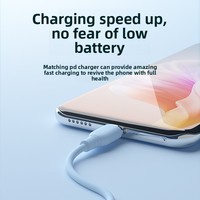 Cable de Datos USB2.0 Tipo-C de Carga Rápida Doble C60WPD para Teléfonos Móviles con Funda de Silicona
