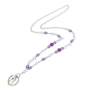Perle violette perle croisière lanières <span class=keywords><strong>porte</strong></span>-clés <span class=keywords><strong>porte</strong></span>-clés <span class=keywords><strong>cou</strong></span> sangles collier - Product Image 1
