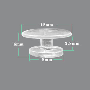 Ingrosso ciondoli per scarpe con bottoni in plastica ecocompatibili in PVC per scarpe trasparenti con zoccolo posteriore 100 pz/pack - Product Image 3