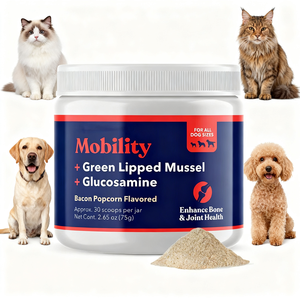 Layanan OEM pemasangan bubuk kerang hijau peliharaan meningkatkan fleksibilitas sendi dan mobilitas - Product Image 1