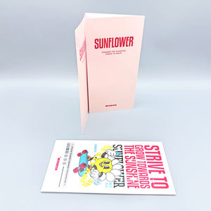 プロモーション印刷可能なオフセット紙三つ折りリーフレットチラシ折りたたみパンフレット段ボールまたは段ボール材料 - Product Image 5