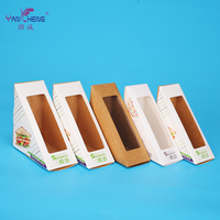 Boîtes à sandwich personnalisées imprimées, boîtes d'emballage alimentaire en kraft avec logo pour restaurant à emporter
