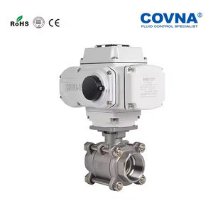 วาล์วควบคุมบอลวาล์วแบบมอเตอร์ลดราคา COVNA วาล์วบอลวาล์วไฟฟ้าแบบสามชิ้นทำจากสแตนเลสพร้อมเกลียว - Product Image 4