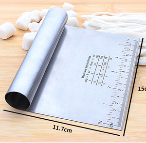Grattoir à pâte en acier inoxydable, coupe-pâte à pizza, <span class=keywords><strong>hachoir</strong></span> avec échelle de mesure - Product Image 5