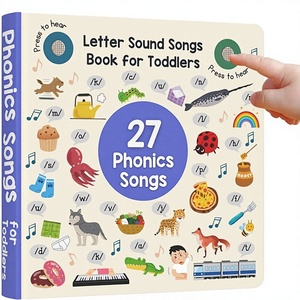 Livre d'apprentissage des phonétiques en anglais OEM, 26 lettres, chants sonores pour <span class=keywords><strong>les</strong></span> enfants d'âge préscolaire et de <span class=keywords><strong>maternelle</strong></span> de 2 à 3 ans - Cadeau de jouet parfait - Product Image 1