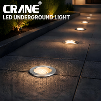 Lumière LED encastrée ronde personnalisée IP67 en acier inoxydable, lumière encastrée au sol, angle de faisceau réglable, anti-éblouissement, extérieur