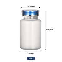 Vente en gros : Nouvelles Innovations – Bouteille PET 150cc pour Vitamines, Capsules, Médicaments, Poudre Protéinée avec Bouchon à Vis