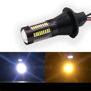 Luces direccionales para automóvil 1156 BA15S T20 3156 66 luces de doble color blanco y amarillo de alto brillo, luces de circulación diurna y luces traseras - Product Image 5
