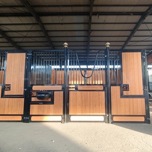 <span class=keywords><strong>3</strong></span>,6 m Breite Pferdestallbox Tragbarer Bambus-Pferdestall Bambus-Holz-Pferdestall mit Schiebetür - Product Image 4