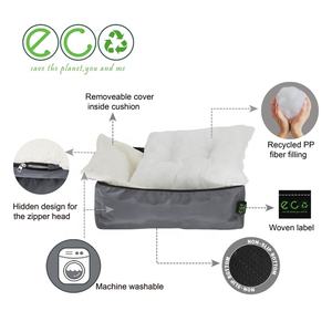 Esterilla de tela reciclada para mascotas, cama de lujo suave con cojín extraíble, nuevo diseño - Product Image 6