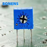 Potentiomètre à glaçure de verre à rotation unique 3362S, pré-ajusté, à montage traversant pour carte PCB, pour l'étalonnage de circuits