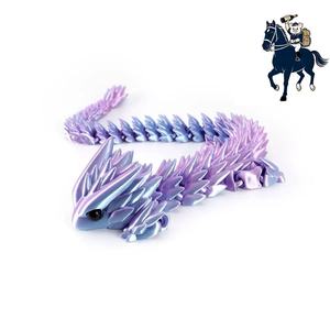 Figura <span class=keywords><strong>de</strong></span> Acción <span class=keywords><strong>de</strong></span> Dinosaurio Dragón Impreso en 3D Sin Dientes 2026, Juguete Ecológico <span class=keywords><strong>de</strong></span> PLA con Expresiones Coloridas - Product Image 6