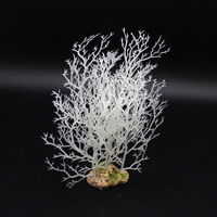 Ornement de corail artificiel avec base en résine lestée, plantes marines en plastique simulées pour aquarium