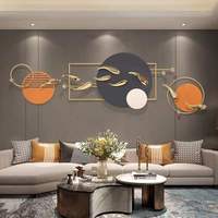 Colgante de hierro con forma de pez dorado para pared, decoración artística de pared, grande, para sala de estar, venta al por mayor