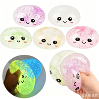 En gros Jouets à presser Squishy pour enfants, en forme de Bao Bun, lumineux qui brillent dans le noir, Maltose arc-en-ciel, Squishy mystère viral