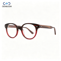 VA4535 Lunettes de vue unisexes vintage en acétate, monture ronde surdimensionnée, monture intégrale rétro, lunettes optiques pour femmes et hommes