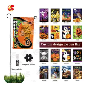 12x18Inch Double-Sided White Solid Sublimation Blank Polyester Flags DIY For Garden And Yard Blank Banner