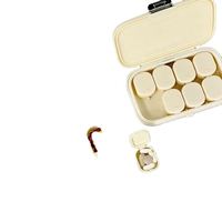 Boîte de rangement pour pilules de voyage révolutionnaire multicolore résistante aux enfants avec logo personnalisé, 21 compartiments, en PP de qualité alimentaire