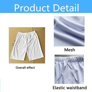Pantalones cortos de malla con estampado personalizado para hombre, diseño informal de cintura media, impresión en blanco por sublimación de poliéster del fabricante al por mayor - Product Image 5