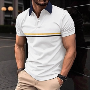 <span class=keywords><strong>Polo</strong></span> de sport pour homme avec boutons brodés et imprimés numériquement – Collection été transfrontalière américaine en promotion rapide - Product Image 4