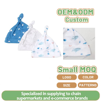 Gorro unisex para recién nacidos, gorros de algodón suave para bebés con patrón bordado, respetuoso con el medio ambiente (Niño/Niña)