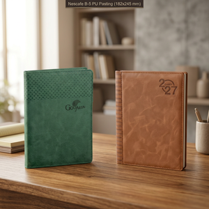 Custom Embossed Premium Durable PU Leather B5 Hardcover <b>Planner</b> Diary Organizer <b>Calendar</b> Notebook Corporate Gift - Product Image 4