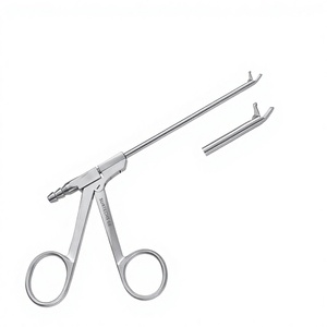 Pinzas de Biopsia Manuales con Succión, 2 mm de Ancho, Corte Pasante, Curvatura de 45 Grados, 4 Pulgadas, Acero Inoxidable, Certificación CE Clase II - Product Image 1