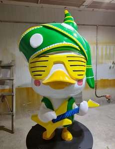 樹脂製豚の置物、アートクラフト、動物、コーヒー豆の彫刻、レストランのインテリア、小売店のウィンドウディスプレイ、装飾的な置物 - Product Image 4