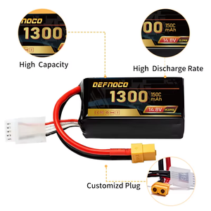 1300 мАч <span class=keywords><strong>3S</strong></span> <span class=keywords><strong>LiPo</strong></span> аккумулятор DEFNOCO, 45C для мощных FPV и сельскохозяйственных дронов - Product Image 3