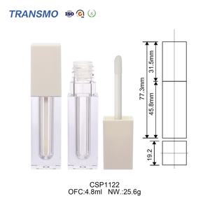 Nouveau tube de maquillage en plastique de 4,8 ml, conteneur vide pour gloss et correcteur, flacon carré pour blush avec pinceau carré, directement du fabricant - Product Image 2