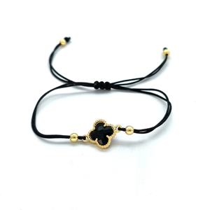 LC20240954 Joyería de Moda al por Mayor, Hecha a Mano, Ajustable, para Niñas y Mujeres, con Dije de Trébol de Cuatro Hojas, Cuerda de Macramé - Product Image 4