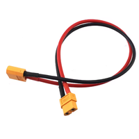 Ensemble de connecteurs à courant élevé XT60 30A, prise mâle/femelle, câble étendu 12AWG 300MM, connecteur d'alimentation pour batterie au lithium, modèle de drone RC