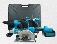 Expédition d'usine d'outil électrique combiné multifonctionnel sans brosse 5-en-1, ensemble d'outils électriques sans fil à batterie au lithium