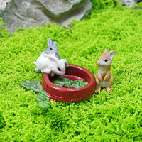 Grenzüberschreitende Simulations-PVC-Tiermodell-Ornamente: Kleine Shar-Pei-Hunde, Katzen und Hasen – Verspielte Tierfiguren für die Muttertagsdekoration
