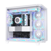 ALSEYE Special Design Computer Case 360 Cooler Ocean-9-W White Color PC Case With 3 Sides Glass Window