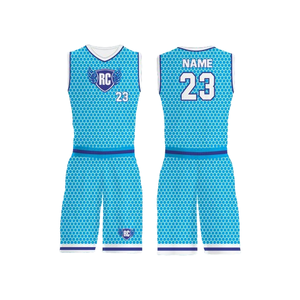 Ensembles de vêtements de basketball unisexes, séchage rapide, respirants, antibactériens, anti-UV, vêtements de sport en polyester, impression par sublimation, logo personnalisé - Product Image 1