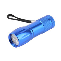 Cadeau promotionnel, lampe torche à 9 LED, lampe torche en aluminium, lampe torche de poche miniature portable bon marché