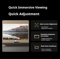 Projecteur laser JMGO O3 PRO à ultra courte focale, 2600 lumens ISO, projecteur 4K, Smart TV, mini projecteur intelligent pour le bureau et la maison