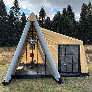 Tente de <span class=keywords><strong>camping</strong></span> gonflable pour 4 personnes - Abri léger en tissu Oxford résistant au vent pour la randonnée - Product Image 1