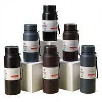 Nouvelle bouilloire solaire simple en acier inoxydable 316, bouteille d'eau portable pour affaires, tasse thermos avec poignée, grande capacité, pour l'extérieur, sous vide