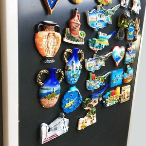 Aimants magnétiques décoratifs en résine peinte, souvenirs touristiques de Chypre, en stock chez le fabricant, vente en gros - Product Image 4